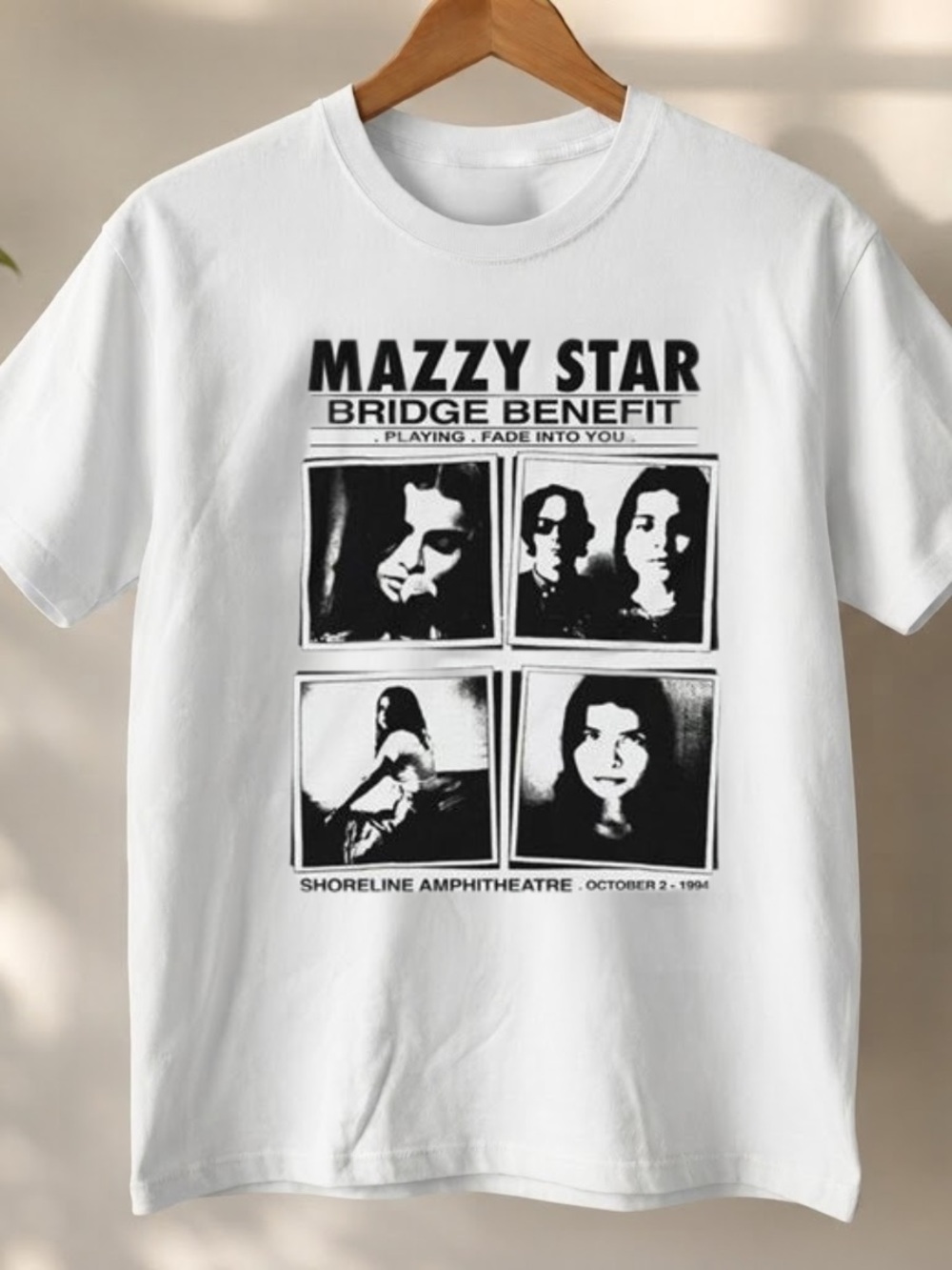 Gildan White Mazzy Star Bridge Benefit Graphic Tee